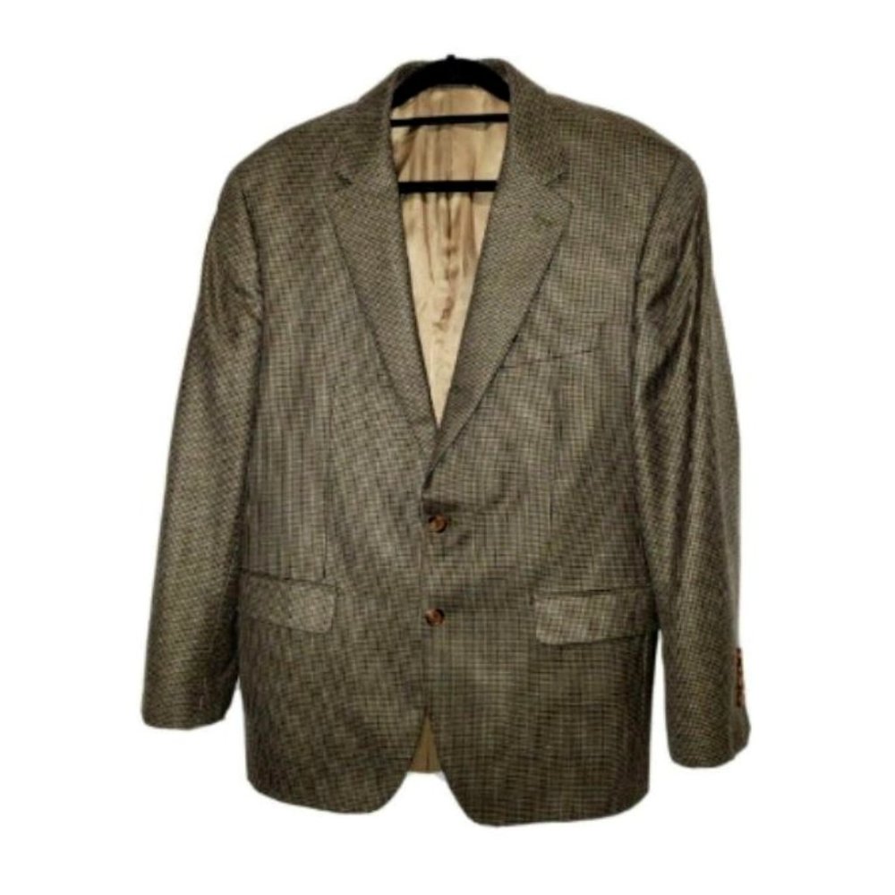 Ralph Lauren Tan and Black Check Sport Coat/Jacket